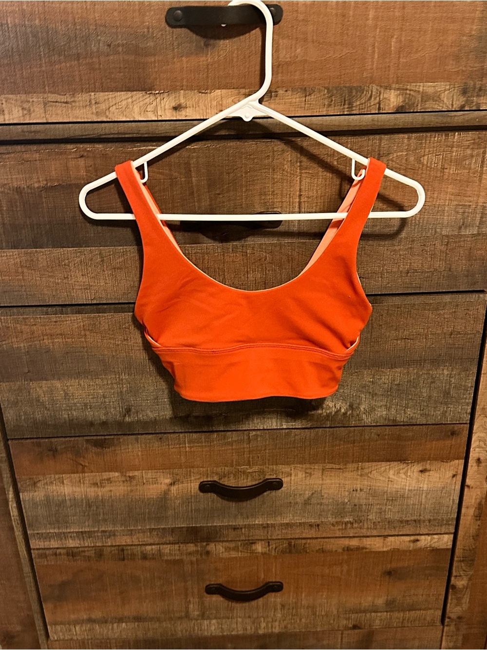 Lululemon Orange Scoop Neck Bralette - Women's Comfort Crop Top